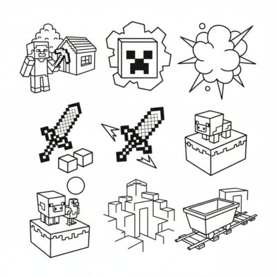 kolorowanki dla chłopców minecraft