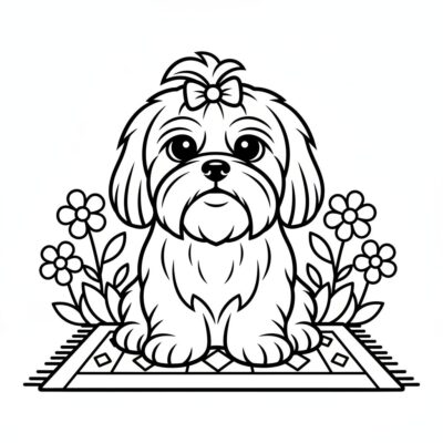 shih tzu kolorowanka