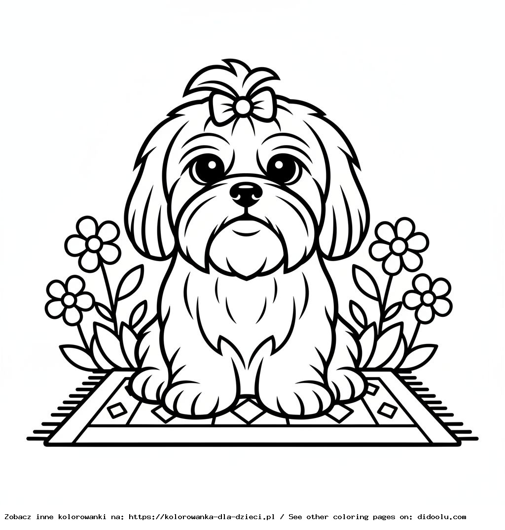 shih tzu kolorowanka