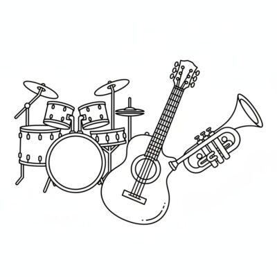kolorowanka instrumenty
