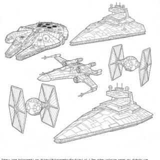 kolorowanki star wars statki