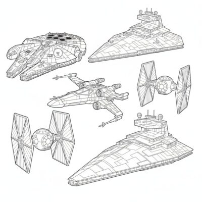 kolorowanki star wars statki