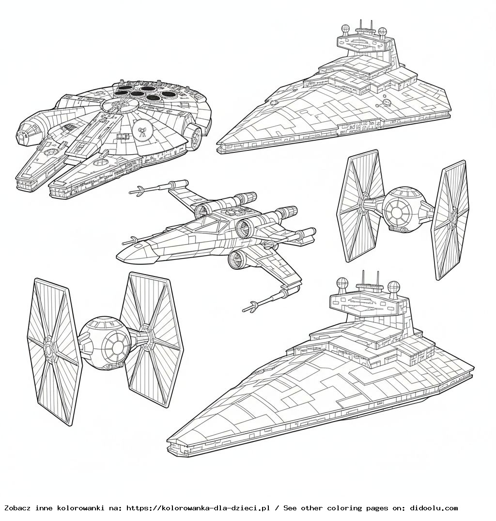 kolorowanki star wars statki
