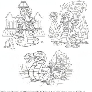 kolorowanki lego ninjago wężonowie