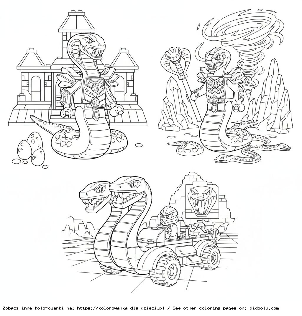 kolorowanki lego ninjago wężonowie