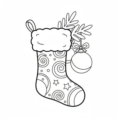 skarpeta świąteczna kolorowanka