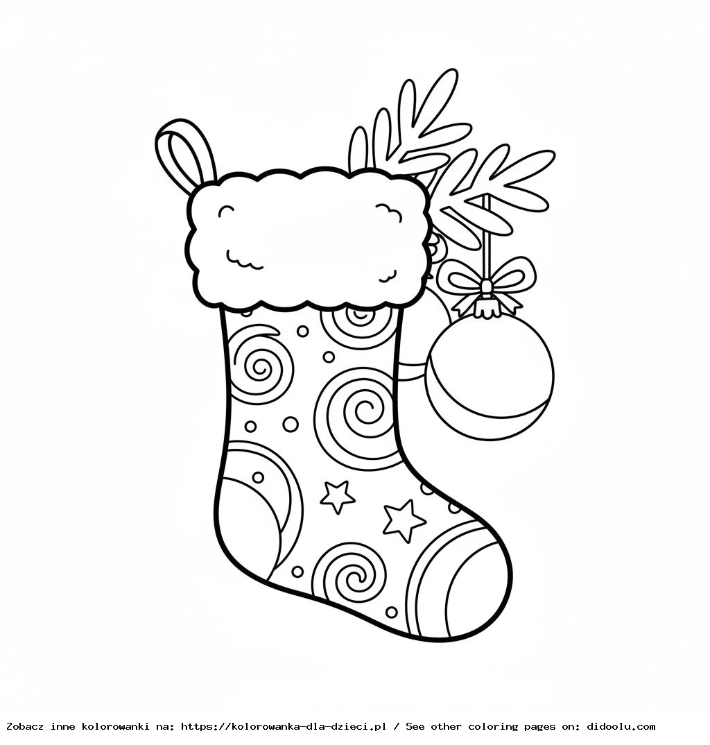 skarpeta świąteczna kolorowanka