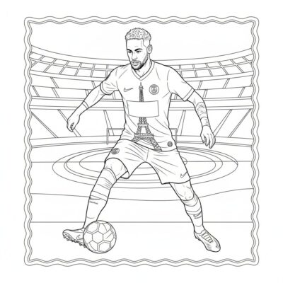 kolorowanka neymar psg