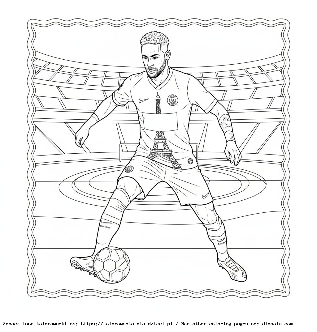kolorowanka neymar psg