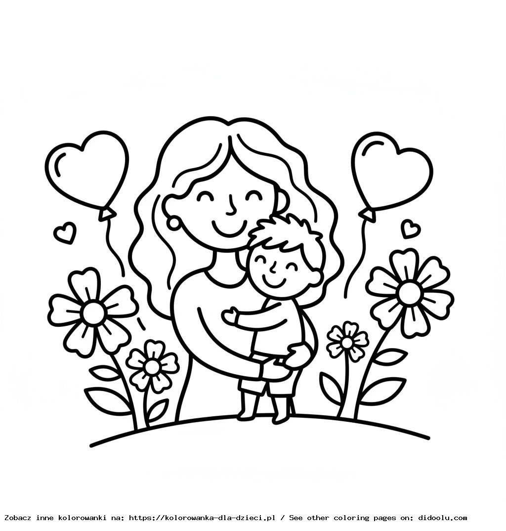 dzień matki kolorowanka