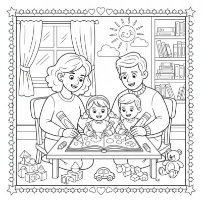 mama i tata kolorowanka