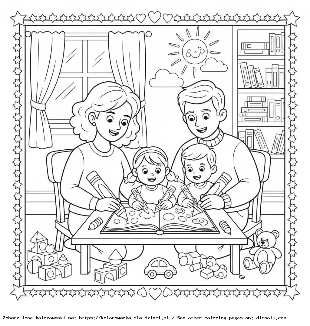 mama i tata kolorowanka