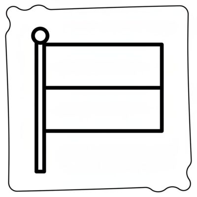 Flaga Polski kolorowanka do druku