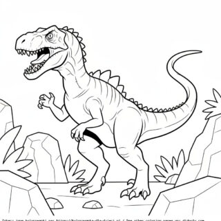 Kolorowanka Tyranozaur Rex