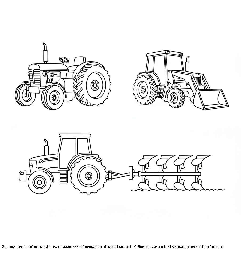 traktor kolorowanki do wydruku