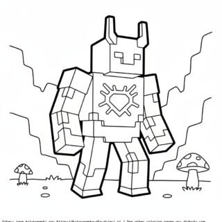 warden minecraft kolorowanka
