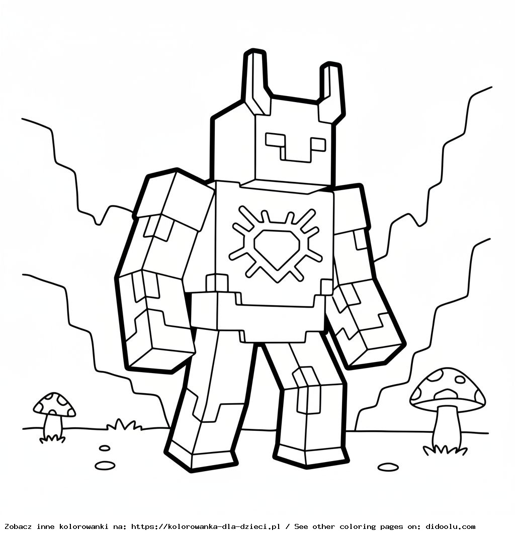 warden minecraft kolorowanka