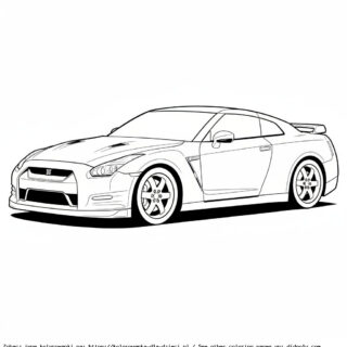 nissan gtr kolorowanka