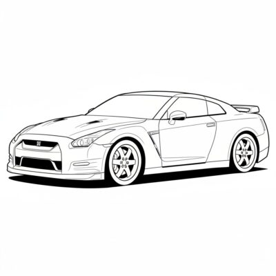 nissan gtr kolorowanka