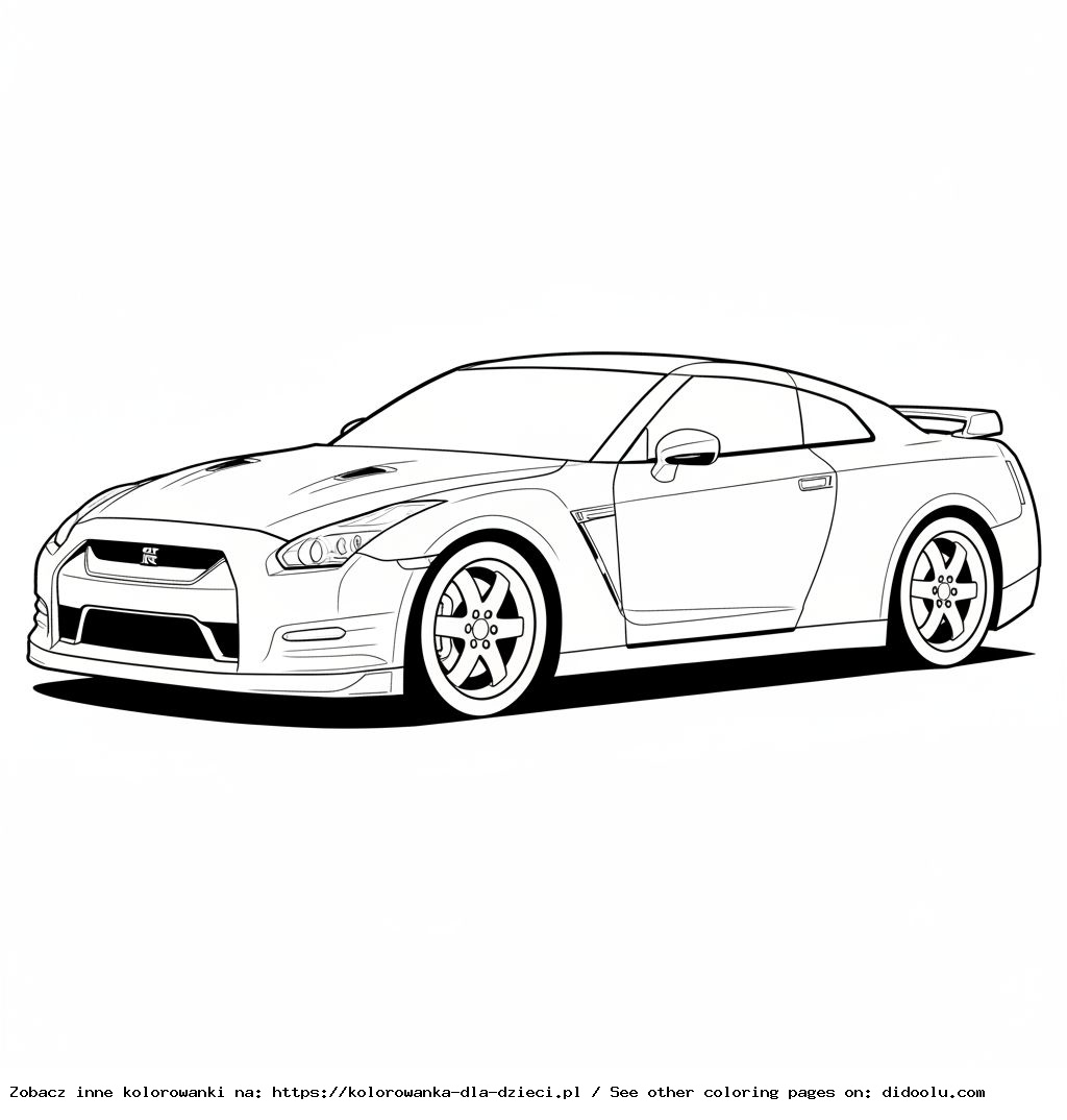 nissan gtr kolorowanka