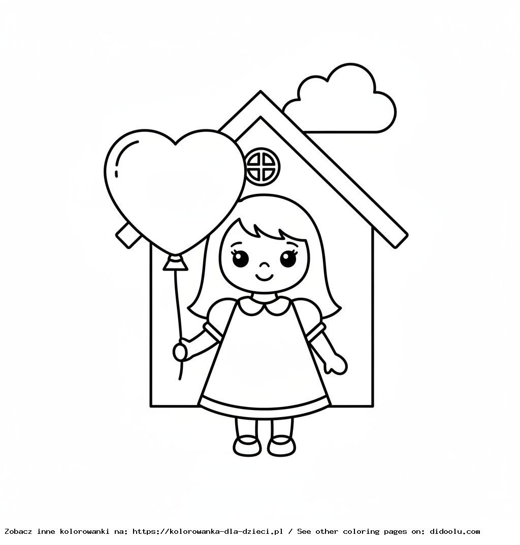 laleczka kolorowanka