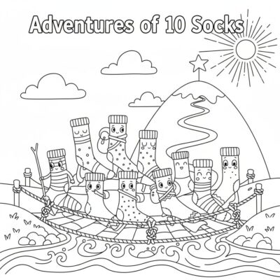 przygody 10 skarpetek kolorowanka