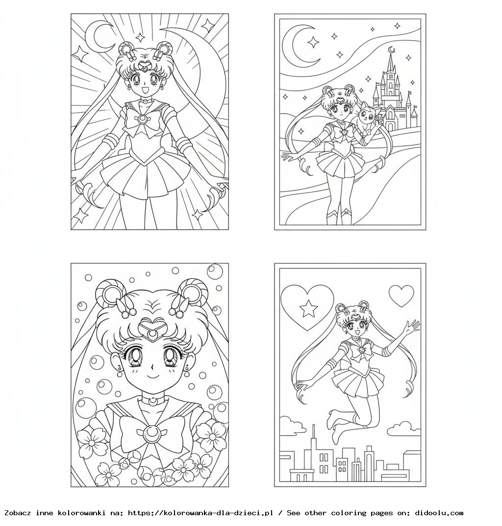 czarodziejka z księżyca kolorowanki