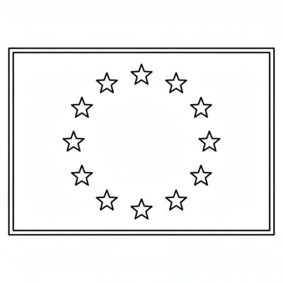 flaga unii europejskiej kolorowanka