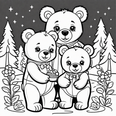 troskliwe misie kolorowanka