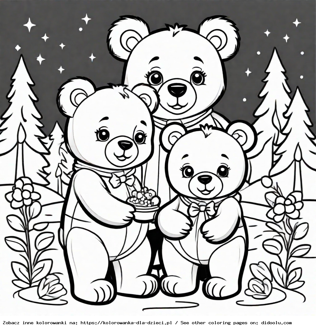 troskliwe misie kolorowanka