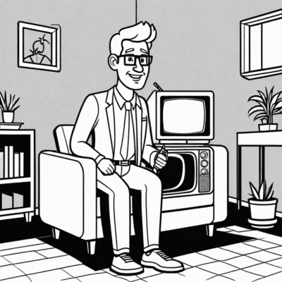 tv man kolorowanka do druku