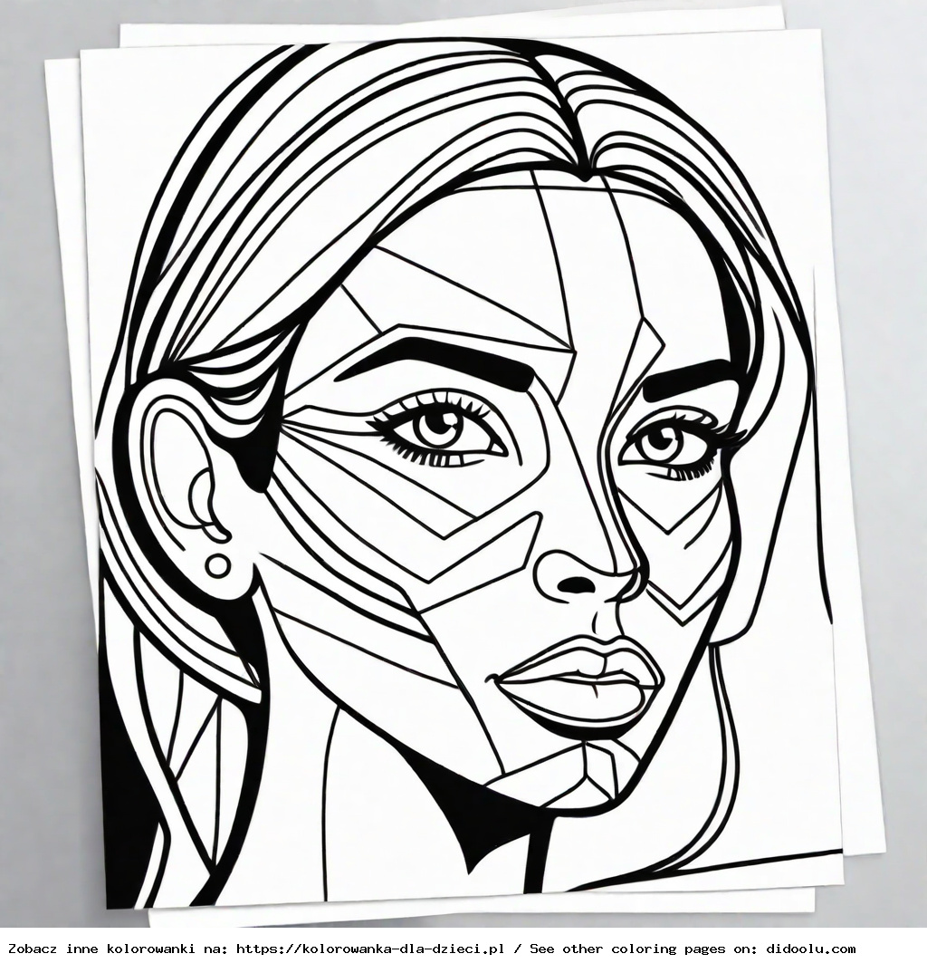 twarz kolorowanka do druku