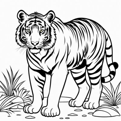 tygrys kolorowanka dla dzieci