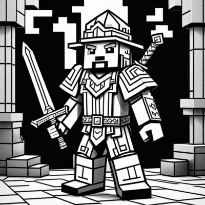 warden minecraft kolorowanka