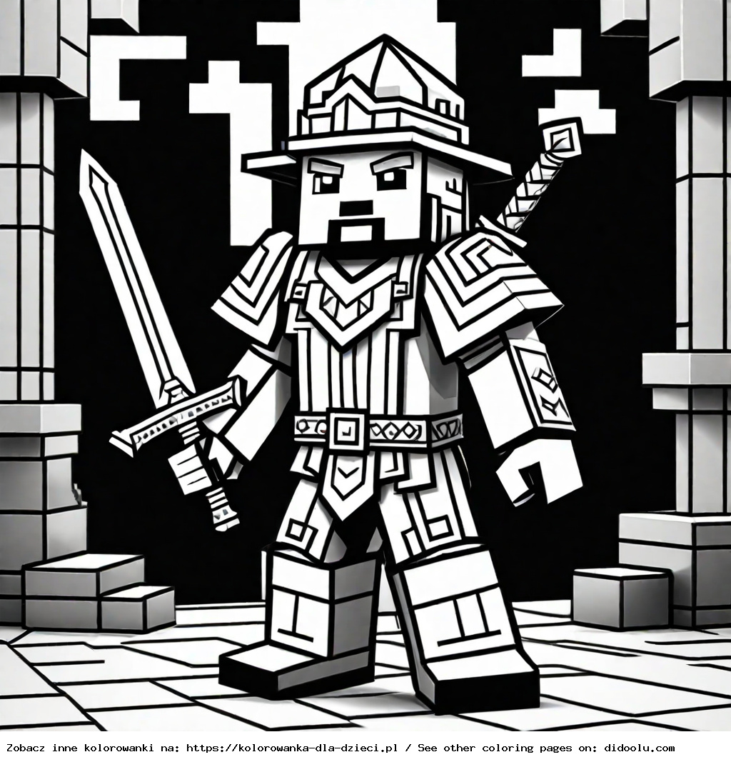 warden minecraft kolorowanka