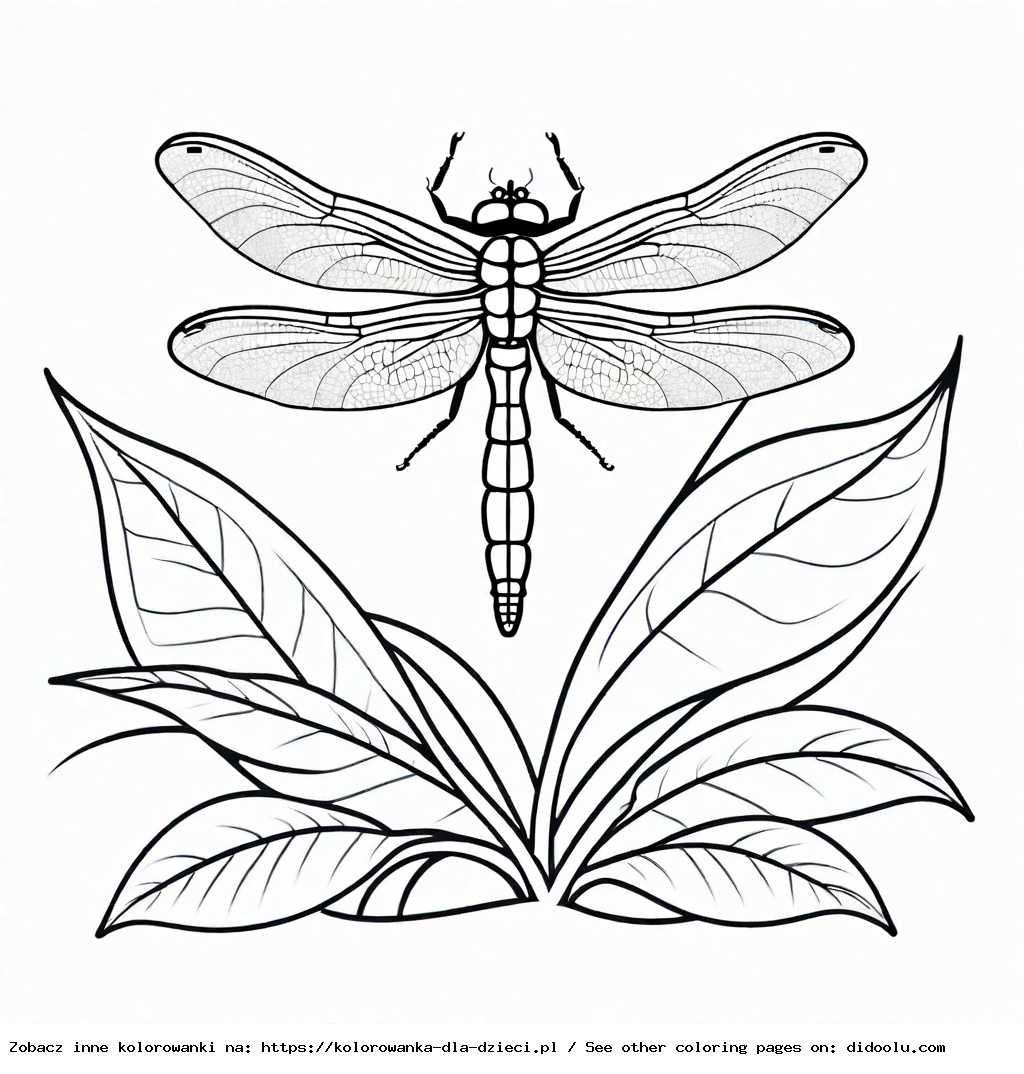 ważka kolorowanka