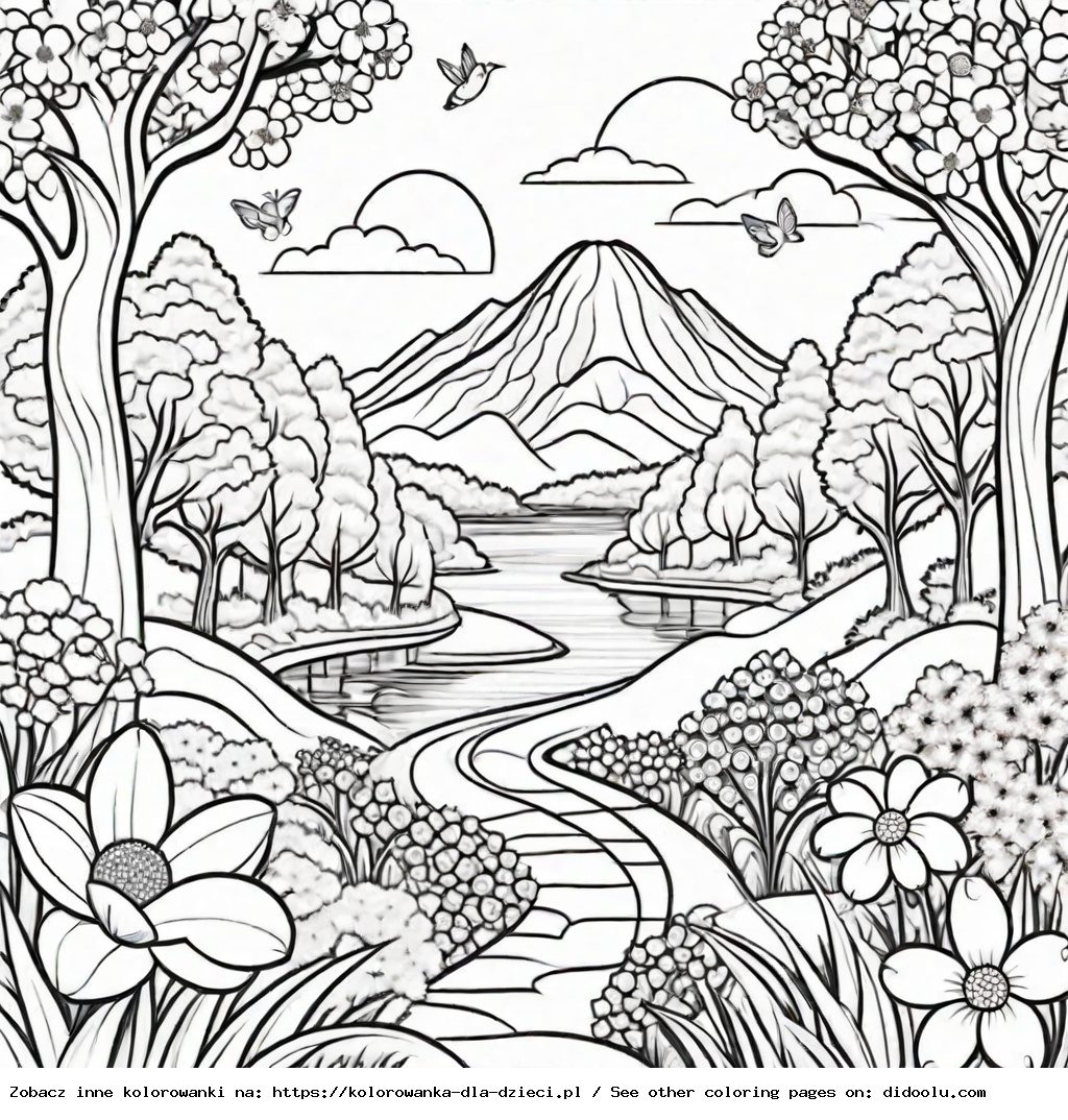 wiosna kolorowanka xxl