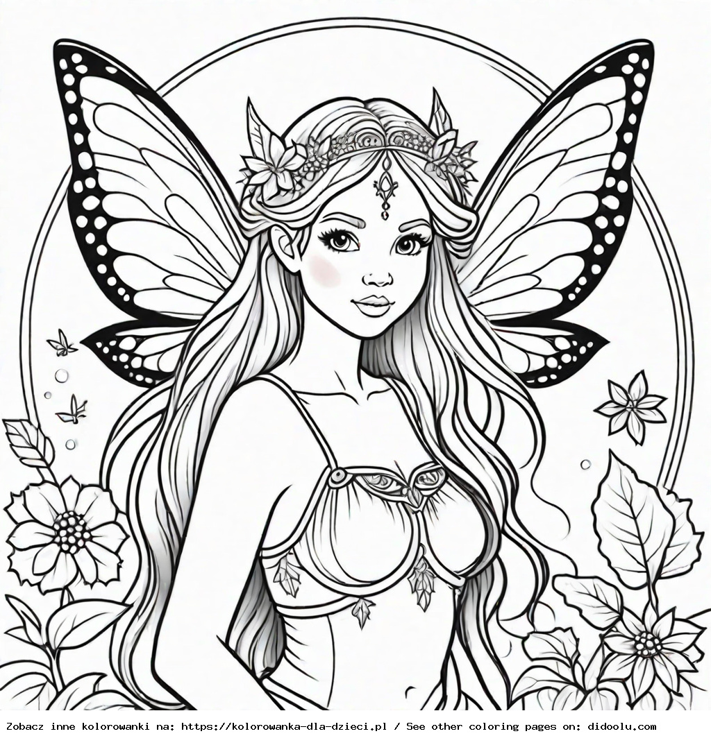 wróżka kolorowanka do druku