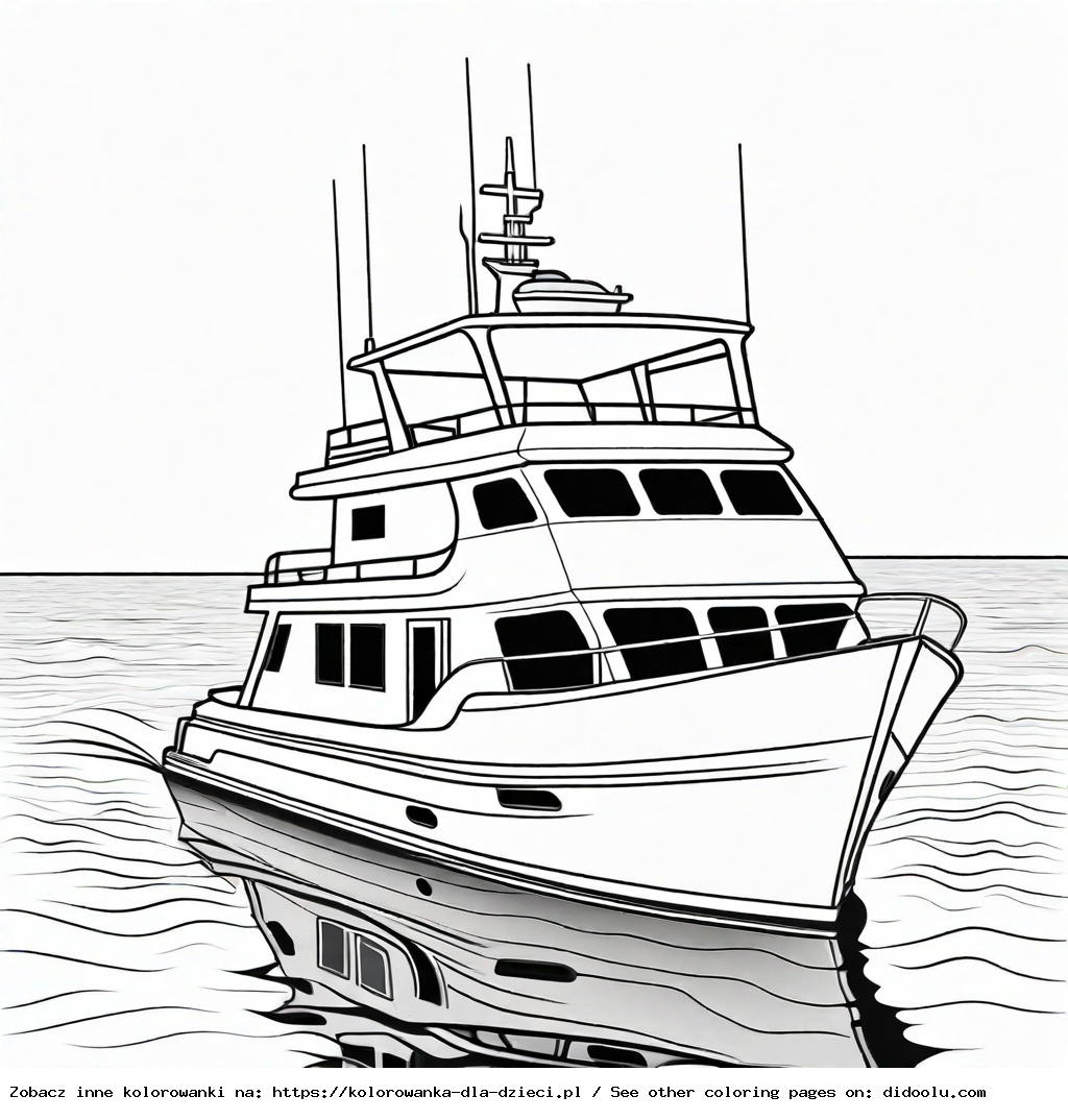 żaglówka kolorowanka