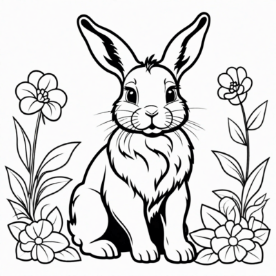 zajączek kolorowanka do druku