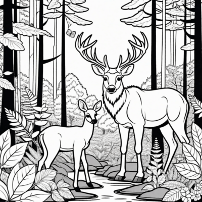 zwierzęta w lesie kolorowanka