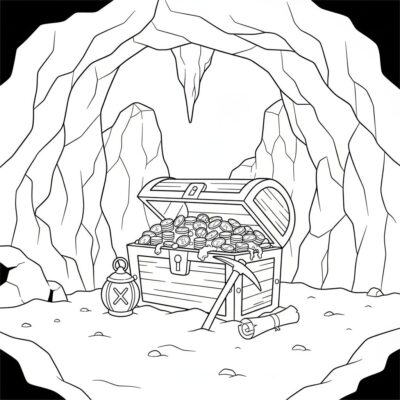 Skarby w jaskini – maluj i odkrywaj