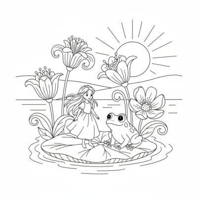 calineczka kolorowanka