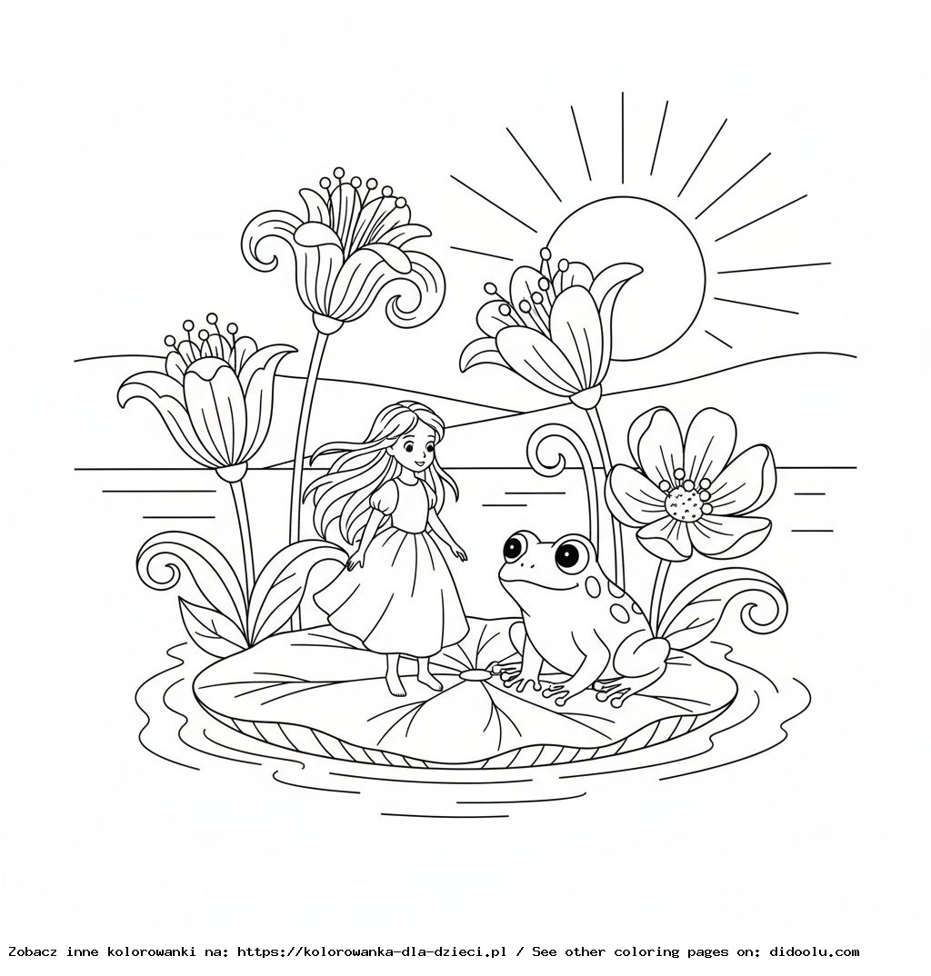 calineczka kolorowanka