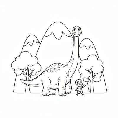 dobry dinozaur kolorowanka