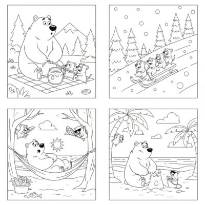 grizzy i lemingi kolorowanki