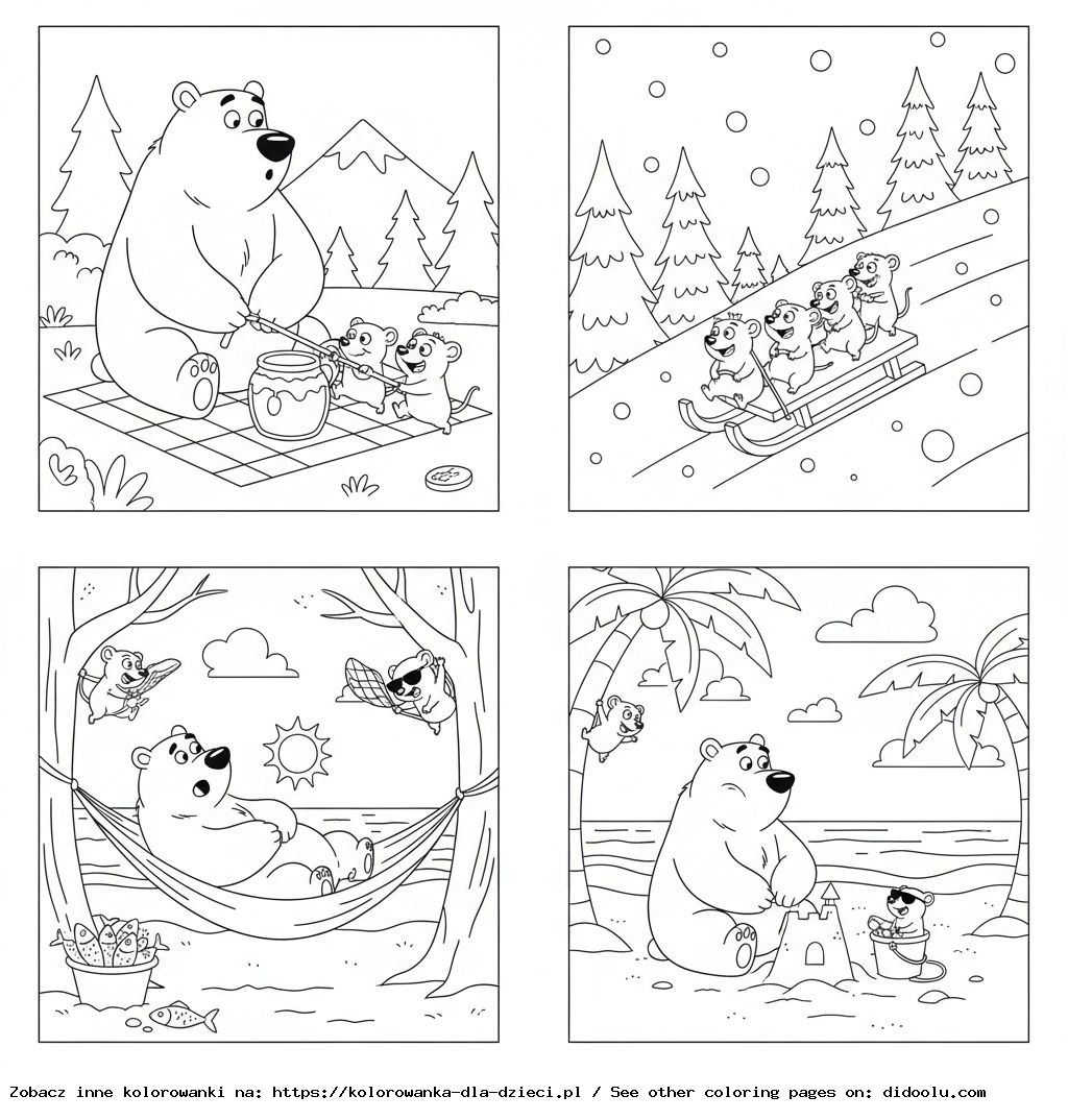 grizzy i lemingi kolorowanki