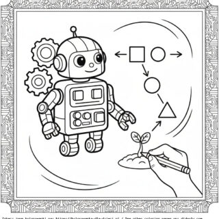 Kolorowanka Robot Do Kodowania