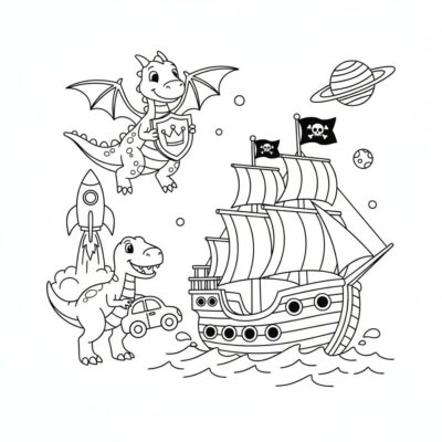 kolorowanka dla chłopca do druku