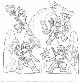 Ninjago: kolorowanka dla dzieci do wydruku